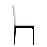 Homelegance By Top-Line Aristos Metal Faux Leather Upholstered Dining Chairs Black Metal