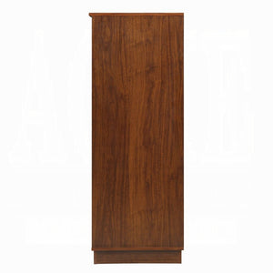English Elm Walnut Finish Wine Cabinet with 25 Bottle Rack and Three Drawers for Dining Room B062P209332