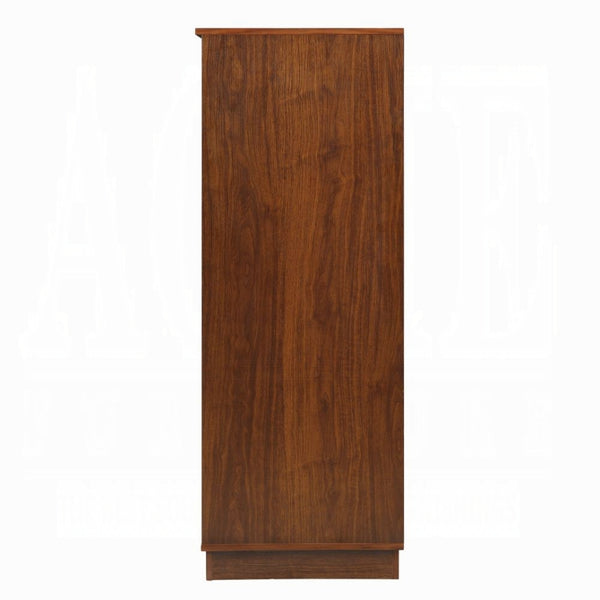 English Elm Walnut Finish Wine Cabinet with 25 Bottle Rack and Three Drawers for Dining Room B062P209332