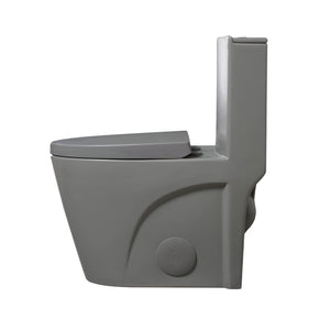 English Elm One-piece Elongated Porcelain Toilet Dual Flush Ada Comfort Height Soft Close Seat Light Grey W1920P425614