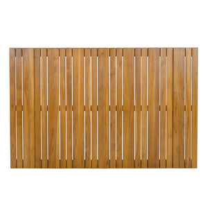 English Elm Teak Solid Wood Rectangular Outdoor Dining Table with Powder Coated Steel X Legs N770P385226B