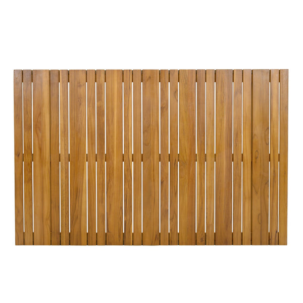 English Elm Teak Solid Wood Rectangular Outdoor Dining Table with Powder Coated Steel X Legs N770P385226B