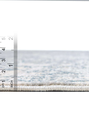 Unique Loom Newport Elms Machine Made Medallion Rug Gray, Ivory/Blue 8' 0" x 8' 0"