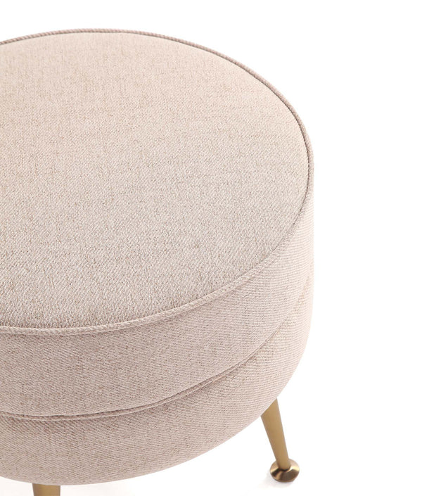 English Elm Bailey Upholstered Accent Ottoman In Wheat - Modern Elegance, Plush Comfort, And Stylish Design! B365P397871