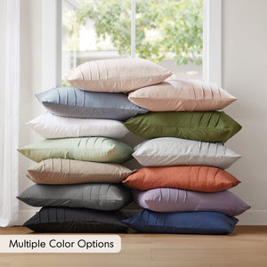 English Elm 3-piece Cal King Pintuck Pleated Microfiber Comforter Set Soft Washed Tailored Bedding Navy B035P463227