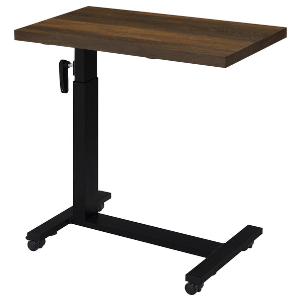 English Elm Geary Dark Pine Rolling C-Table with Hand Crank Height Adjust 27–39" Locking Casters for Laptop BreakfastGeary Dark Pine Rolling C-Table with Hand Crank Height Adjust 27–39" Locking Casters for Laptop Breakfast B062P375560