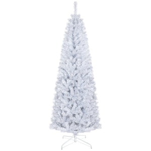 English Elm Homcom 6Ft Slim Douglas Fir Christmas Tree - Unlit, Realistic Branches, Perfect For Small Spaces & Decor W2225P249648