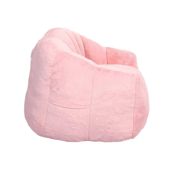 English Elm Bean Bag Chair - Plush Faux-Fur Sofa With Armrests, High-Density Foam For Cozy Living Room Comfort W2200P313809