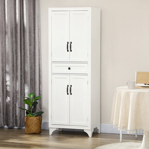 English Elm Homcom 67" Tall Freestanding Kitchen Pantry Cabinet With Adjustable Shelves & Drawer For Organized Storage W2225P229569