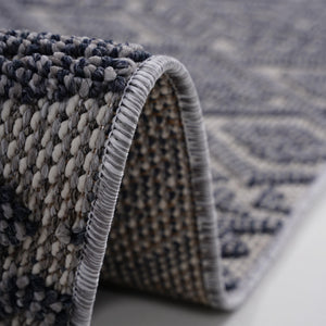 English Elm Guros Collection 6X9 Indoor/Outdoor Area Rug – Elegant White & Gray Design, Kid & Pet Friendly! B189P183597