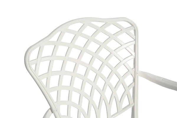 English Elm 3 Piece Patio Bistro Set - Elegant Cushioned Metal Table & Chairs For Small Outdoor Spaces, All-Weather W640P251288