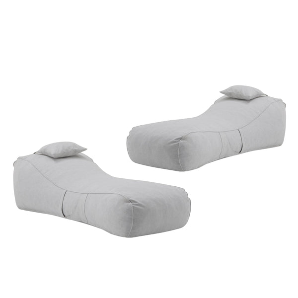 English Elm Christopher Knight Home® - Lemoore Outdoor Bean Bag Lounge Chair Set Of 2 - Weather-Resistant, Cloud-Like Comfort For All N775P265563G-S2