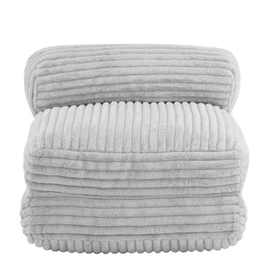 English Elm Christopher Knight Home® - Latina Cloud-Like Foldable Bean Bag Lounge Chair with Cylindrical Pillow, Light Gray Comfort Retreat N775P265519G