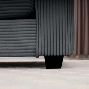 English Elm Oversized Modular Cushion Sofa Set With Ottoman - Versatile L-Shaped Deep Seating For Cozy Living Spaces W714S00838-GIGA