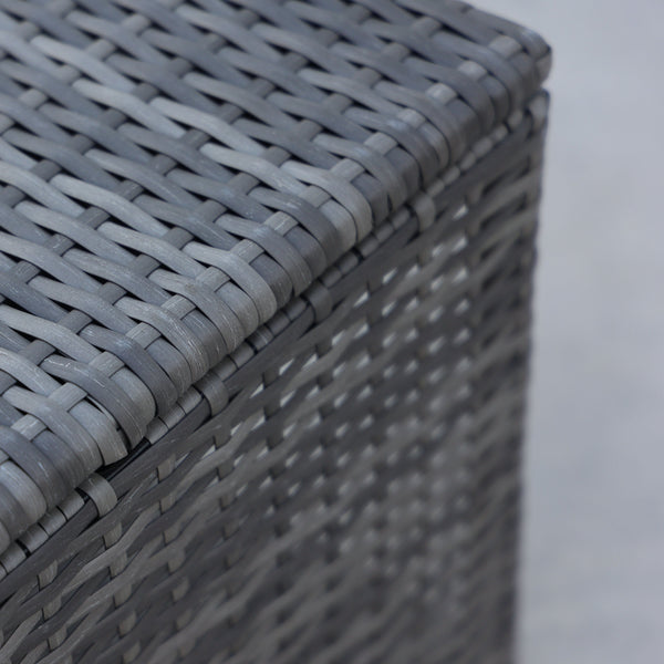 English Elm 5 Pieces Wicker Patio Furniture Set Grey PE Rattan 2 Chairs 2 Ottomans + Table Waterproof Cushions W813P283082