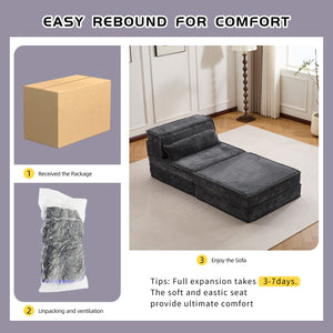 English Elm Compression Mahjong Sofa - Oversized Modular Sectional Bed With Memory Foam & Versatile Ottoman Set W3723S00045