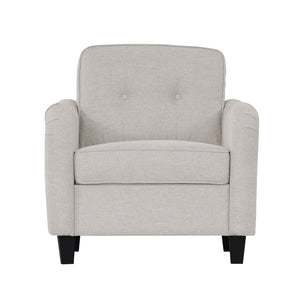 English Elm 3 Piece Living Room Sofa Set – Modern 3-Seater, 2-Seater Loveseat & Accent Armchair For Comfort W680S00083