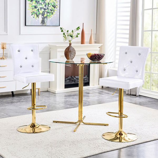English Elm 4-pack Pu High-back Dining Chairs with Powder-coated Metal Legs for Modern Kitchens White W3875P371069