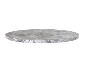 Sunpan Cypher Modern Dining Table Base with Grey Faux Marble Finish for Indoor and Outdoor Spaces Marble Look / Grey