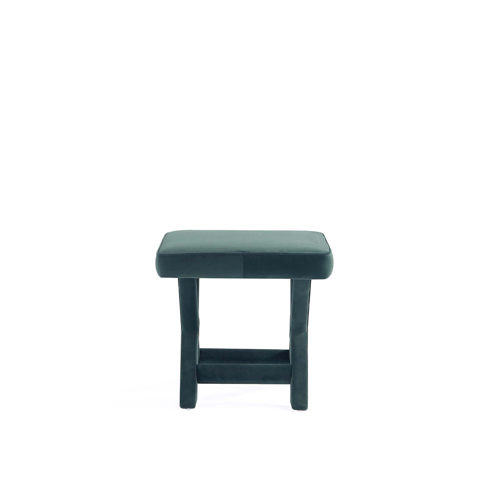 English Elm Abigail Forest Green Velvet Accent Bench – Elegant Upholstered Seating With Chic X-Cross Legs B365P398203