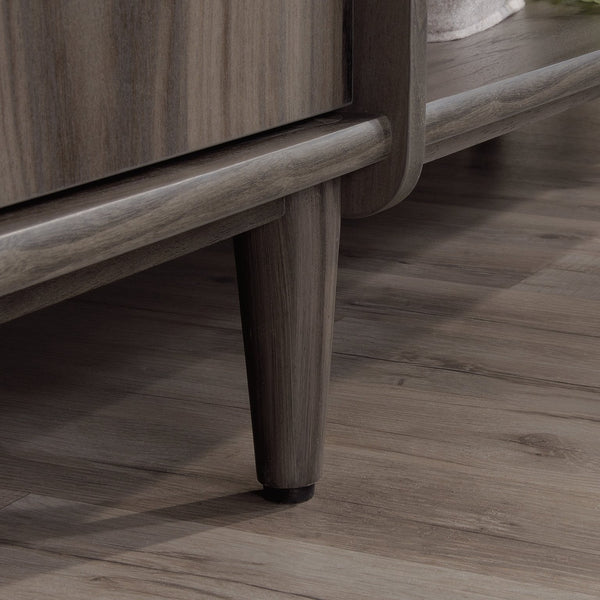 English Elm Credenza, Dark Gray finish – Spacious 65.25" storage buffet with adjustable shelves, cord management, drawers, versatile placement B356P367838