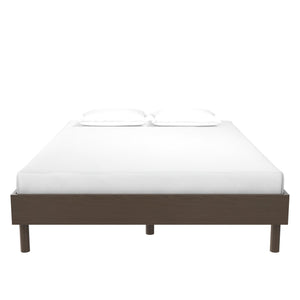 English Elm Upholstered Canvas and Oak Veneer Headboard for Modern Minimalist Bedroom Decor B2733P436556