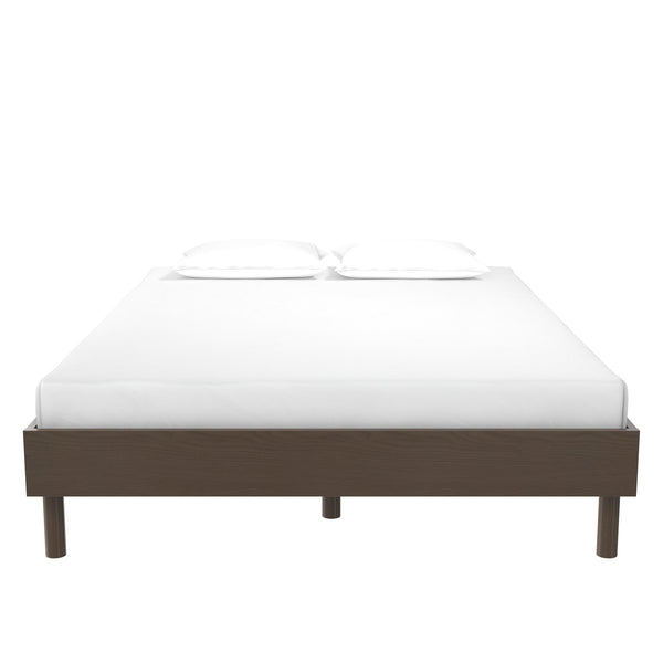 English Elm Upholstered Canvas and Oak Veneer Headboard for Modern Minimalist Bedroom Decor B2733P436556