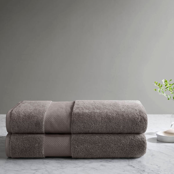 English Elm 2 Turkish Cotton Bath Sheets Set 35x70 Inches - Ultra Absorbent, Plush Spa-Luxe Towels for Home Charcoal 17.32 L x 12.6 W x 5.91 H B035P319793