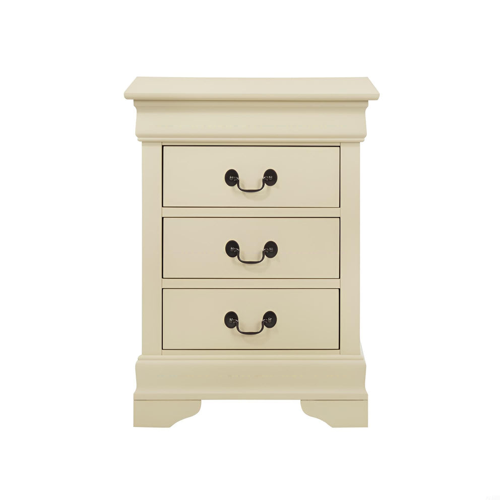 English Elm Traditional Classic Nightstand with Three Drawers, Fully Assembled 29"H x 21"W x 16"D for Easy Storage Beige 33 L x 24 W x 19 H B078108222
