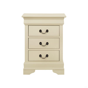 English Elm Traditional Classic Nightstand with Three Drawers, Fully Assembled 29"H x 21"W x 16"D for Easy Storage Beige 33 L x 24 W x 19 H B078108222