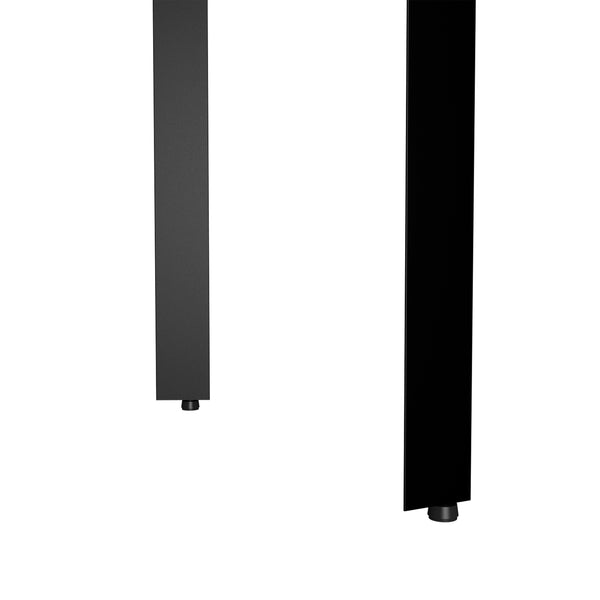 English Elm Pragma Light Grey 120 Writing Desk with Metal Legs, 2 Drawers & 2 Shelves — 47.2" W Spacious Workstation B128S00169