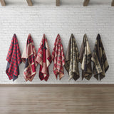 Woolrich Sunset Lodge/Cabin Quilted Throw WR50-1785 Red