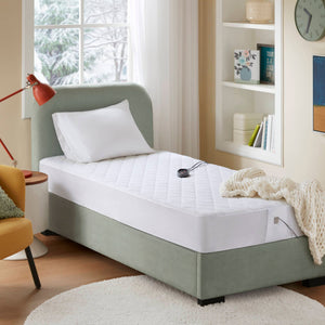 JLA Home Beautyrest - Heated Mattress Pad with Secure Comfort Tech — 5 Heat Settings, Quilted Soft Top, 10H Auto Shut-Off 80 L x 39 W x 0.8H BR55-0671