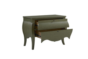 English Elm Bombe Chest of Drawers Hickory Veneer Old World Silhouette for Bedroom or Hallway B2699P439929