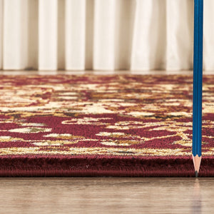English Elm Classic Medallion Persian Style Area Rug with Ornate Border for Dining or Living Room B186P452295