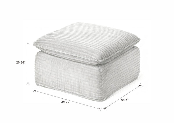 English Elm Modern Corduroy Cloud Sofa - Versatile Modular Design With Cozy Comfort For Stylish Living Spaces W3396P388628