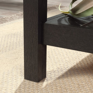 English Elm Desk, Modern Farmhouse Black Finish With Durable Engineered Wood, Storage Drawers & Easy Assembly B356P402712