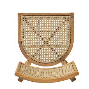 English Elm Christopher Knight Home® - Netro 7PCS Outdoor Patio Dining Set with Acacia Wood Table & Wicker Chairs, Light Brown Teak Finish NETRO7PCSET