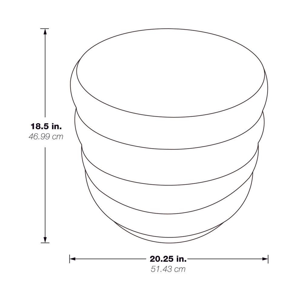 OSP Home Furnishings Cecil Storage Ottoman Snow