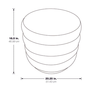 OSP Home Furnishings Cecil Storage Ottoman Gold