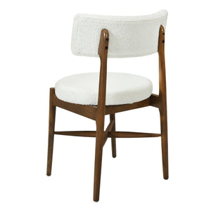English Elm Christopher Knight Home® - Mid Century Modern Dining Chairs - Walnut & Beige Comfort With Sculpted Back For Versatile Use N771P205425T