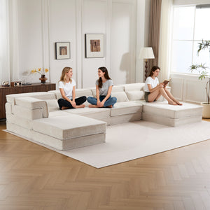 English Elm Compression Modular Floor Sofa Bed - Cozy, Versatile Lounge With Memory Foam & No Assembly Needed! W3723S00039