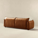 English Elm Ashcroft Furniture - Emma Mid Century Modern Luxury Cognac Leather Sofa