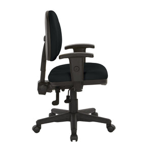OSP Home Furnishings Sculptured Ergonomic Office Chair with Lumbar Support and Greenguard Certified Padding Black 8180-R107