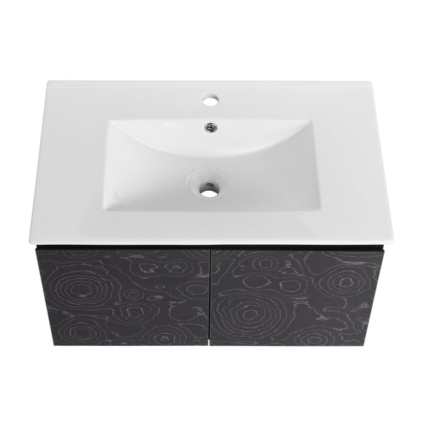 English Elm 30'' Floating Wall-Mounted Bathroom Vanity With Ceramic Sink & Soft-Close Doors For Modern Spaces P2 W999S00213-GIGA