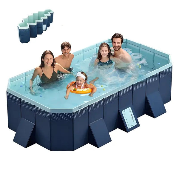 English Elm 1.8m Rigid Pvc Foldable Pool No Pump Needed Backyard Patio Garden Summer Cool Down W2710P305062