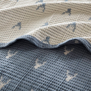 English Elm 3 Luxe Matelassé Coverlet Set Full/Queen with Two Standard Shams – Lightweight Polyester, Textured Elegance Blue 18.7 L x 14.76 W x 5.32 H B035P366538