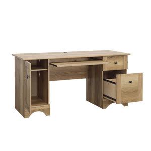 English Elm Computer Desk - Stylish Brown Finish, Ergonomic Design, Ample Storage, Perfect For Small Spaces B356P402686