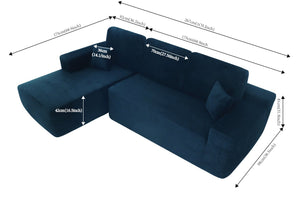 English Elm Cloud Modular Sectional Sofa With L-Shape Chaise – Plush Corduroy Upholstery, No Assembly, Cozy Retreat W3975S00007