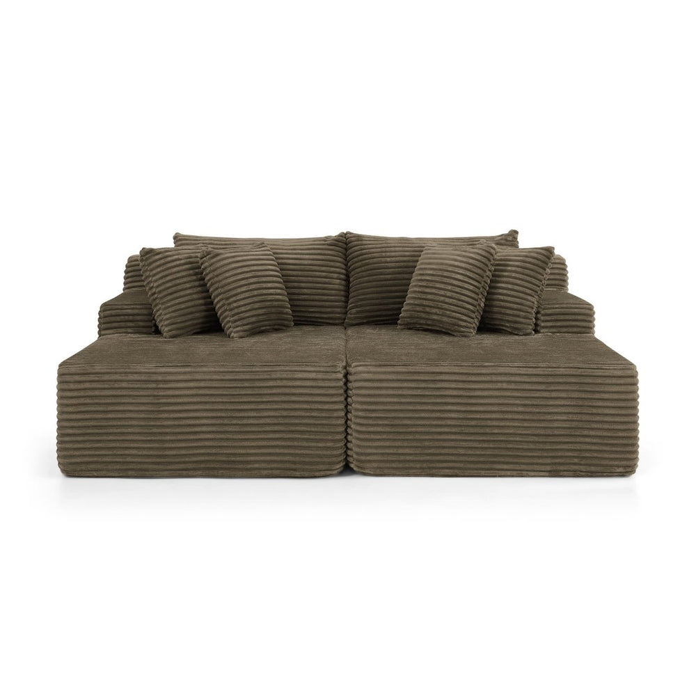 English Elm Two-Seater Lazy Lounge Chair - Plush Velvet Sofa For Relaxed Indoor Living, No Assembly Needed! W487S00379-GIGA